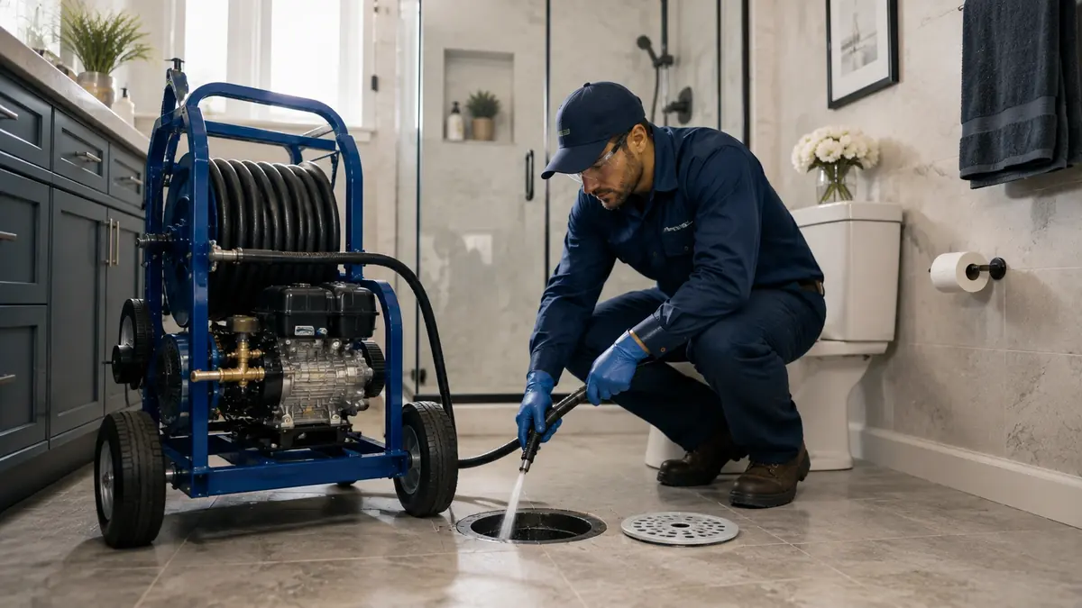 Bathroom Drain Hydro Jetting in Palmdale