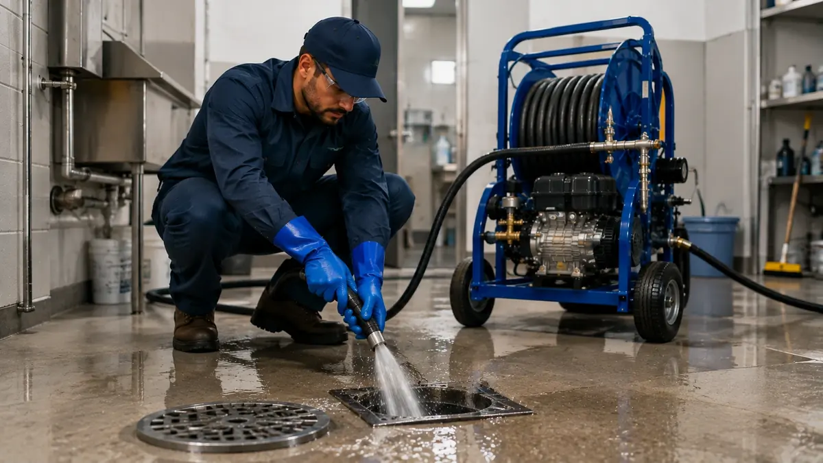 Floor Drain Hydro Jet Cleaning in Palmdale