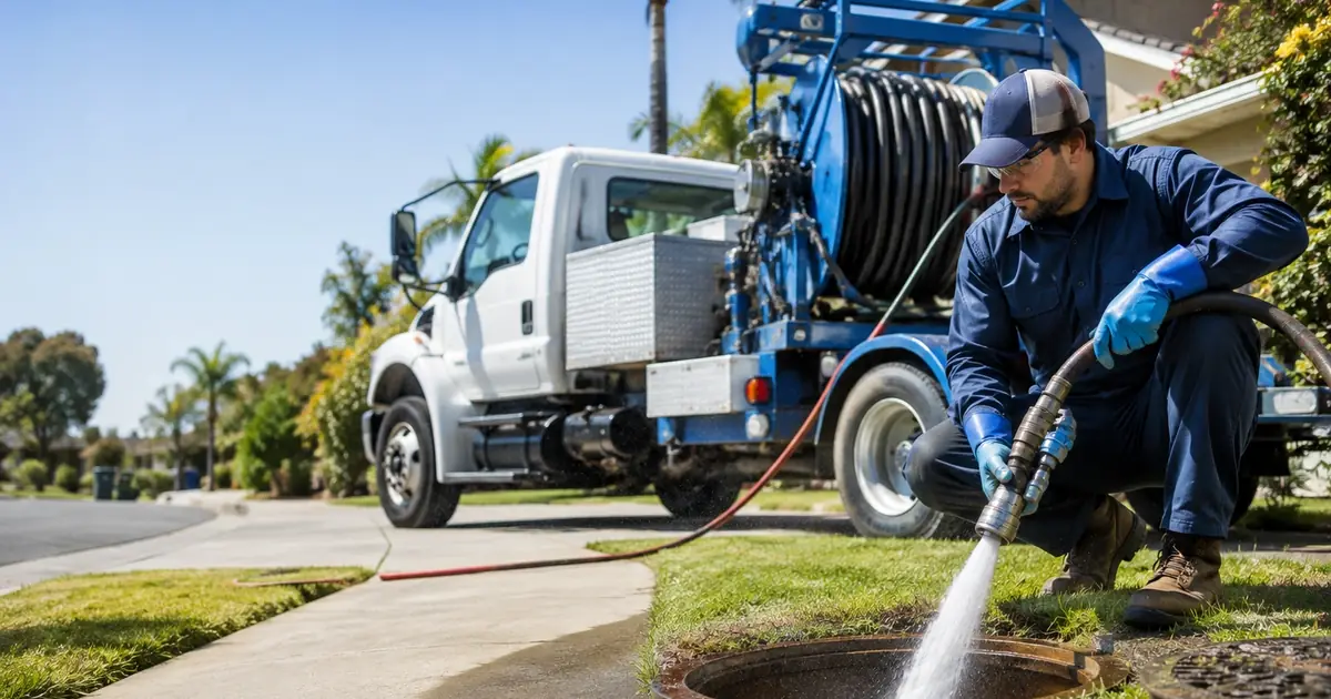 Hydro jet sewer cleaning Palmdale