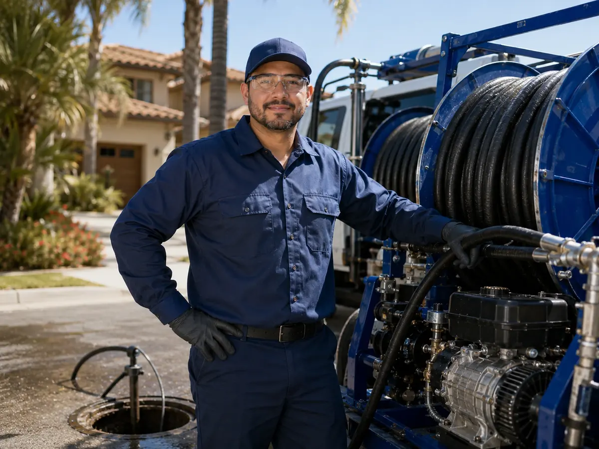 Hydro jet sewer cleaning in Palmdale