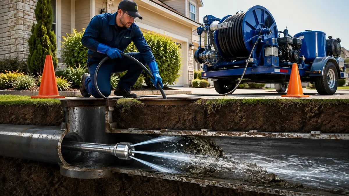 Main Sewer Line Hydro Jet Cleaning in Palmdale