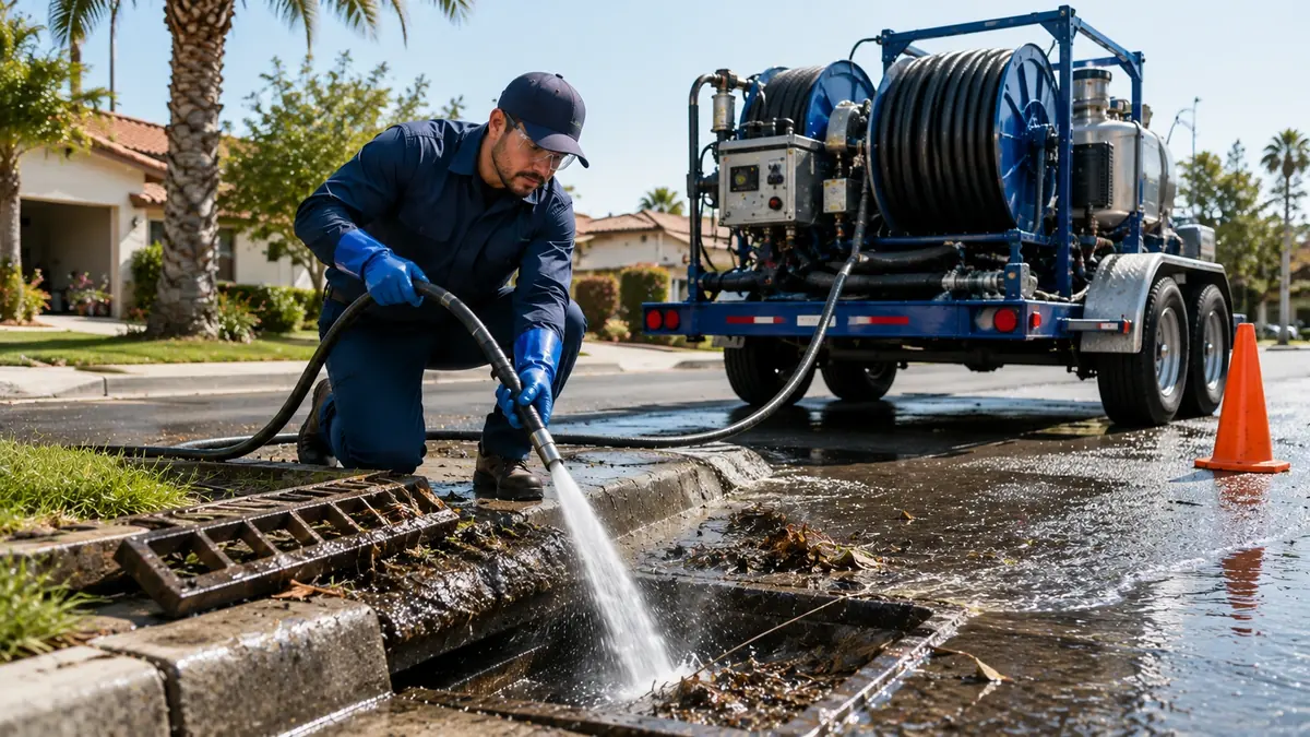 Storm Drain Hydro Jet Cleaning in Palmdale