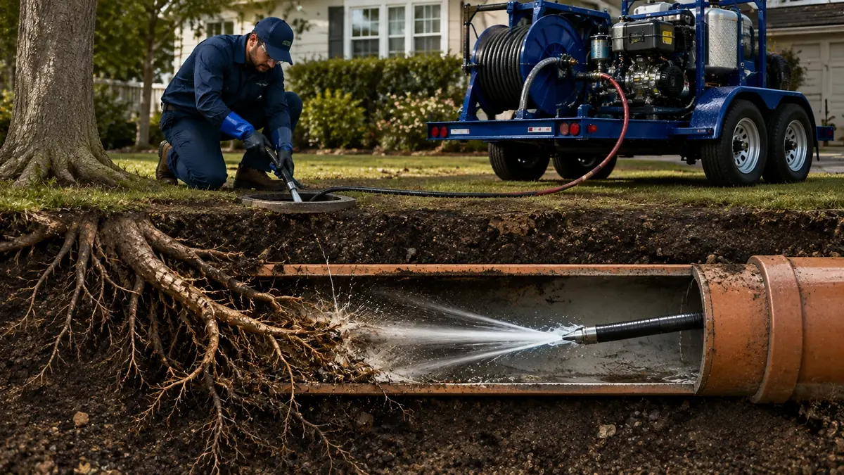 Tree Root Removal with Hydro Jetting in Palmdale